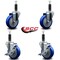 Service Caster 4'' Blue Poly Wheel Swivel 1'' Expanding Stem Caster Set 2 Brakes, 4PK SCC-EX20S414-PPUB-BLUE-2-TLB-2-1 - alternate 5